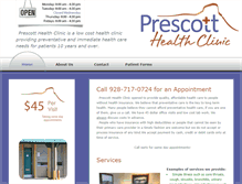 Tablet Screenshot of prescotthealthclinic.com